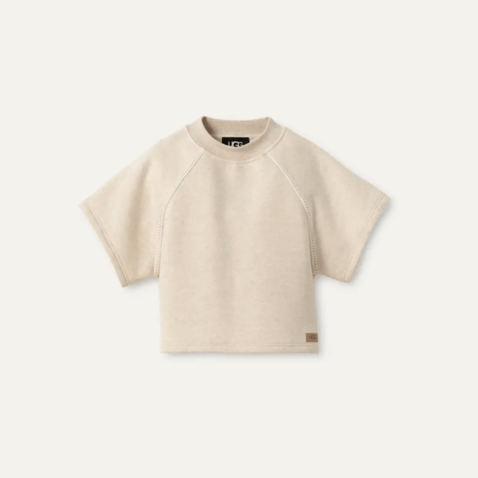 Classic kortærmet sweatshirt med rund hals