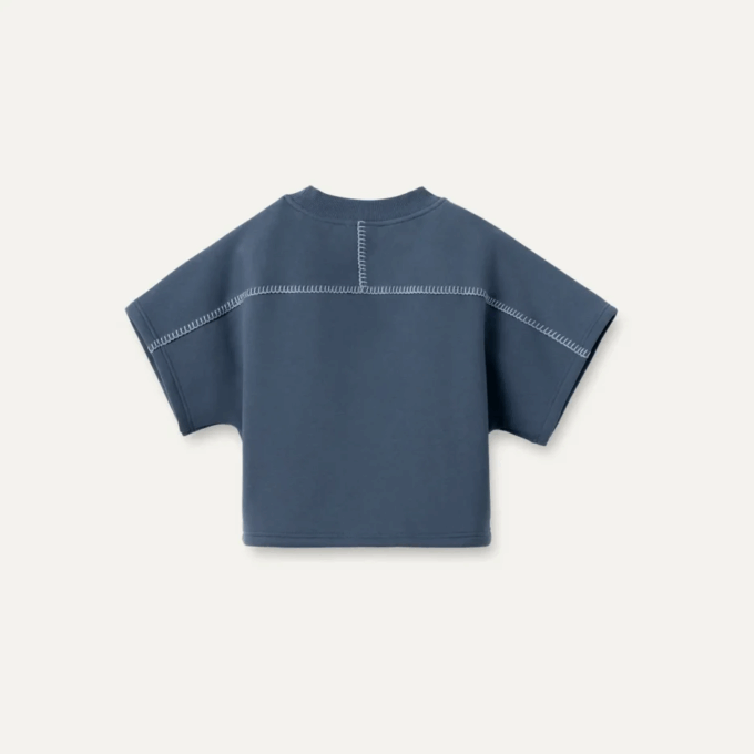 Classic kortærmet sweatshirt med rund hals