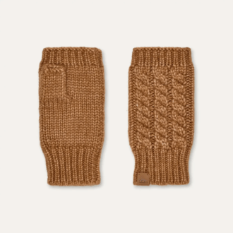 Fingerløse handsker med kabelstrik