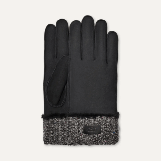 Fåreskindshandsker med strikket manchet