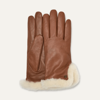 Læderhandske med lammeskind