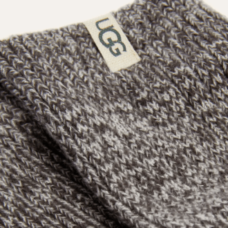 Ribstrikket slouchy crew-sok