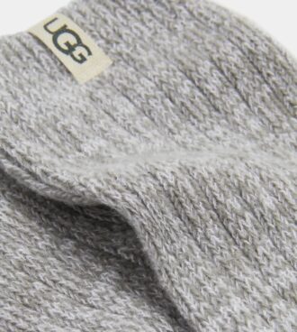 Ribstrikket slouchy crew-sok